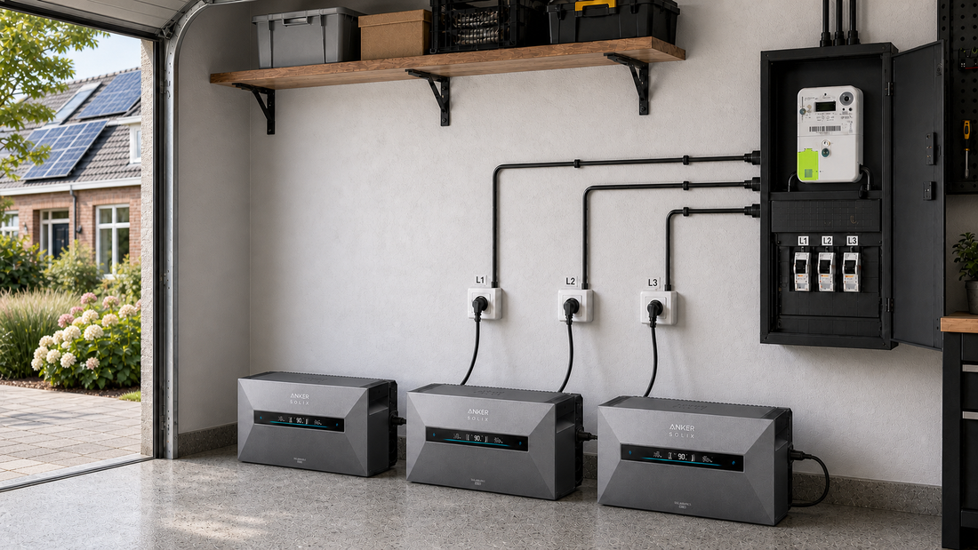 Plug-in thuisbatterij op 3 fase: hoe helpt een parallel system?